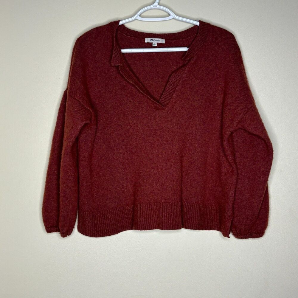 Madewell Womens Wool Blend Sweater Size Large Maroon